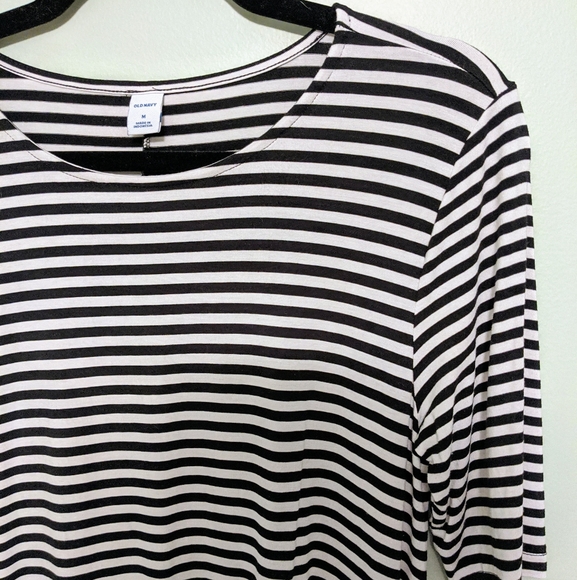 Old Navy Striped Midi Mini Short Sleeve Dress - Picture 2 of 2